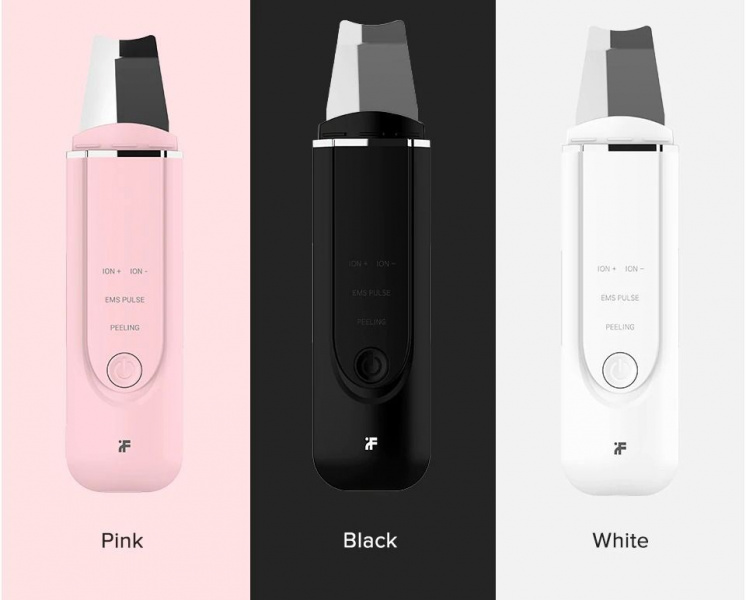 Аппарат для ультразвуковой чистки лица с ионами Xiaomi InFace Ultrasonic ion skin cleaner, черный фото 2
